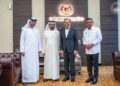 ANWAR Ibrahim menerima kunjungan hormat Pengerusi Jawatankuasa Hal Ehwal Pertahanan, Dalam Negeri dan Luar Negara, Majlis Kebangsaan Persekutuan Emiriah Arab Bersatu (UAE) Dr.  Ali Rashid Al Nuaimi, semalam. – FACEBOOK ANWAR IBRAHIM