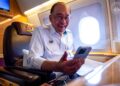 ANWAR Ibrahim menerima panggilan telefon bersama Putera Salman bin Hamad Al Khalifa dan Presiden dan Ketua Pegawai Eksekutif Formula 1, Stefano Domenicali.-FACEBOOK ANWAR IBRAHIM