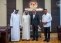 ANWAR Ibrahim menerima kunjungan hormat Pengerusi Jawatankuasa Hal Ehwal Pertahanan, Dalam Negeri dan Luar Negara, Majlis Kebangsaan Persekutuan UAE, Dr. Ali Rashid Al Nuaimi. PEJABAT PERDANA MENTERI