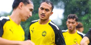Aysar Hadi Mohd Shapri (tengah) antara bintang Johor Daril Ta'zim (JDT II) yang dipanggil ke dalam skuad Harimau Malaya dalam kempen Piala AFF 2026. - IHSAN FAM