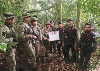 UNIT Rondaan Sempadan Komando Suriyothai bekerjasama dengan Angkatan Tentera Malaysia melakukan rondaan di dalam hutan di sempadan Thailand-Malaysia. – IHSAN ISOC 4