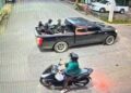 RAKAMAN televisyen litar tertutup (CCTV) menunjukkan tujuh daripada sembilan lelaki menaiki sebuah pikap dan menyerang pusat pemeriksaan di Bukit Sami, Mukim Tanyong Mas, Daerah Rangae, Narathiwat, Thailand petang kelmarin. – IHSAN ISOC 4