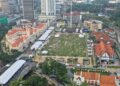 KAWASAN sekitar Dataran Merdeka yang dipenuhi sampah selepas aksi final Piala Dunia 2026 antara Sepanyol dan Argentina. - Sumber FB DBKL