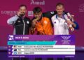Muhammad Hafizuddin Roslin menghadiahkan kilauan emas keempat menerusi kategori 88 kilogram (kg) lelaki pada Sukan Komanwel Glasgow 2026 hari ini. - IHSAN RTM
