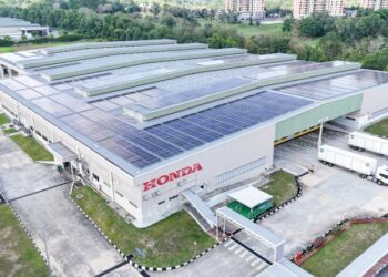 SISTEM tenaga solar di Kilang Melaka Honda dekat Alor Gajah, Melaka.