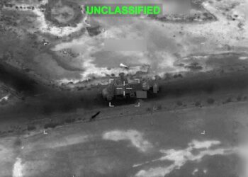 TANGKAPAN layar semalam menunjukkan apa yang didakwa tentera Amerika Syarikat sebagai serangan di Iran. - AFP