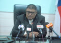 AB. Rauf Yusoh mengadakan sidang media selepas Persidangan Kedua Penggal Kelima Dewan Undangan Negeri (DUN) Melaka Ke-15 di Seri Negeri, Ayer Keroh, hari ini. UTUSAN/AMRAN MULUP