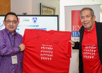 KETUA Pegawai Operasi EXIM Bank, Hasrin Abdul Rahim (kiri) bersama Pengarah Eksekutif Persekutuan Orang Pekak Malaysia, Mohamad
Sazali Shaari (kanan) merasmikan
Karnival Keusahawanan Inisiatif Mawaddah yang berlangsung dari 1 hingga 3 Julai 2026.