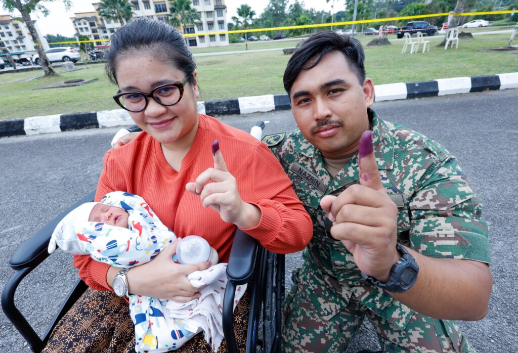New mother votes five days after childbirth in Johor polls