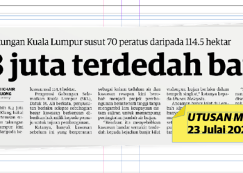 KERATAN UTUSAN MALAYSIA 23 JULAI 2026.