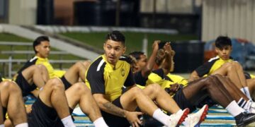 Sergio Aguero berlatih bersama skuad Harimau Malaya sebagai persiapan kempen Piala AFF 2026. - UTUSAN/ISKANDAR ISHAK