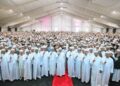 TIMBALAN Perdana Menteri, Datuk Seri Dr. Ahmad Zahid Hamidi (tengah) bersama Menteri Besar Pahang, Datuk Seri Wan Rosdy Wan Ismail (tujuh dari kiri) pada Himpunan Huffaz
Negeri Pahang 2026 di Kompleks Yayasan Pahang, Kuantan.