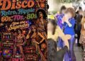 POSTER dan gambar program hiburan disko retro dan hippie ala 60-an serta 70-an yang berlaku di sebuah premis di tepi Sungai Kelantan yang tular di media sosial.