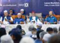 ABDUL Hadi Awang pada Grand Finale Perikatan Nasional  (PN) Pilihan Raya Negeri (PRN) Johor ke-16, di Laman Muafakat, Simpang Jeram, Bakri, Johor hari ini. -UTUSAN/SHIDDIEQIIN ZON