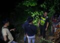Siasatan di lokasi penemuan mayat sekitar kawasan cerun di Kampung Numbak, Sepanggar.