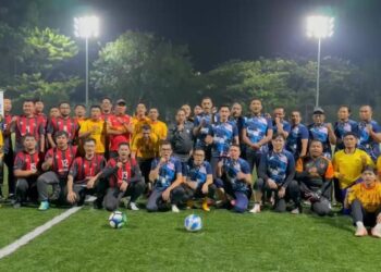 Perlawanan jemputan tiga penjuru sempena Kejohanan SUPTIM 2026 yang berlangsung di Bangi, malam tadi.