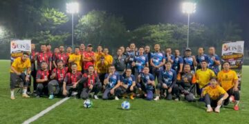 Perlawanan jemputan tiga penjuru sempena Kejohanan SUPTIM 2026 yang berlangsung di Bangi, malam tadi.