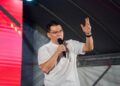 NGA Kor Ming ketika berucap pada majlis makan malam Kekal Harapan di Dewan Undangan Negeri (DUN) Repah, Tampin semalam.