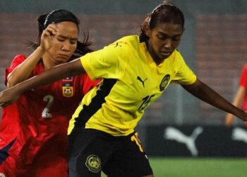 AKSI Malaysia menentang Laosdalam Kejohanan Piala AFF Wanita 2026 di Stadium Bolasepak Kuala Lumpur (KLFA), kelmarin. - IHSAN FAM