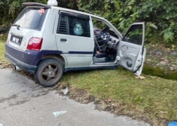 KEADAAN kereta yang terlibat dalam kemalangan di Jalan Baling-Kuala Kangsar berhampiran sebuah kilang peleburan bijih timah di Klian Intan, Pengkalan Hulu hari ini.