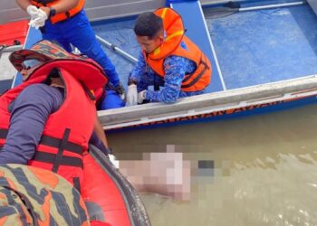 MAYAT lelaki dipercayai terjatuh dalam Sungai Perak dari Jambatan Sultan Nazrin Shah di Bagan Datuk dijumpai terapung hari ini.