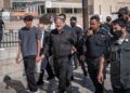ITAMAR Ben Gvir (tiga dari kanan) menceroboh Masjid Al-Aqsa di Baitulmuqaddis semalam. - AFP