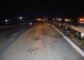KEADAAN nahas di Kilometer (KM) 246.4 Lebuhraya Pantai Timur, Kuantan, Pahang,yang meragut empat nyawa penunggang motosikal Yamaha RXZ. - IHSAN POLIS