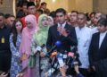 SYED Saddiq ketika sidang akhbar selepas Mahkamah Persekutuan membuat keputusan melepas dan membebaskan beliau daripada kesemua pertuduhan pecah amanah, salah guna dana Armada dan pengubahan wang haram. UTUSAN/FAISOL MUSTAFA