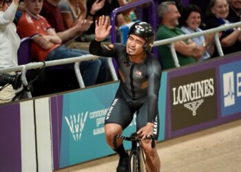 AZIZULHASNI meraih emas acara keirin di Sukan Komanwel 2026.-IHSAN MSN
