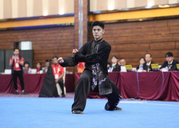 EASON mengungguli acara taijijian dengan catatan keseluruhan 19.239 mata di Ideal Convention Centre (IDCC), Shah Alam.-IHSAN MSN