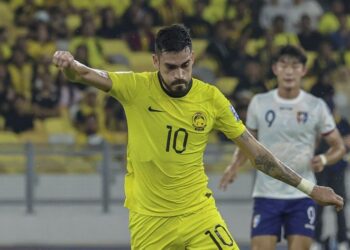 Endrick Dos Santos terlepas lagi mewakili Harimau Malaya menentang Filipina kerana masih belum pulih daripada kecederaan. - UTUSAN/FARIZ RUSADIO