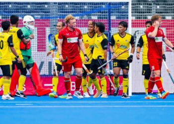 AKSI Malaysia menentang Wales dalam kempen Piala Dunia 2026 di Belgium yang berakhir seri 2-2 sebelum Speedy Tigers tewas pada penentuan penalti. - PERSEKUTUAN HOKI ANTARABANGSA