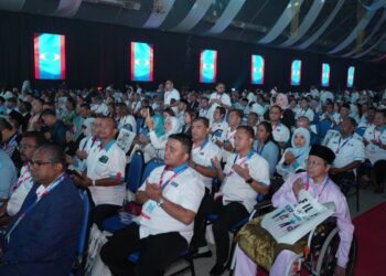 PERWAKILAN PKR yang menghadiri Kongres Nasional PKR 2026 di Pusat Dagangan Antarabangsa Melaka (MITC), Ayer Keroh, semalam.