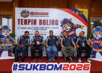 NOR Hisham (tengah) pada Majlis Perasmian Pembukaan Kejohanan SUKBOM 2026. - ISKANDAR / UTUSAN