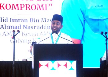 KHALID Imran Mas Ahmad Nasruddin
ketika membahas ucapan dasar pada Kongres Nasional Angkatan Muda Keadilan 2026 di Pusat Dagangan Antarabangsa Melaka (MITC), hari ini. UTUSAN/AMRAN MULUP
