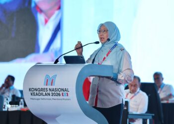 ZALIHA Mustafa ketika berucap pada penggulungan Kongres NasionalPKR 2026 di MITC Melaka hari ini. - UTUSAN/AMIR KHALID
