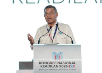 SAIFUDDIN Nasution Ismail ketika berucap pada penggulungan Kongres Nasional PKR 2026 di MITC, Melaka hari ini. - UTUSAN/AMIR KHALID