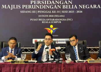MOHAMMED Taufiq Johari semasa sidang akhbar selepas Persidangan Majlis Perundingan Belia Negara penggal Ke-35, Sesi 2025-2026 di Pusat Belia Antarabangsa (IYC) di sini hari ini.