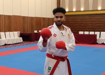 S. Sharvaankumar berjaya merangkul pingat emas acara Kumite 84 kg SUKMA Selangor 2026 di IDCC Shah Alam, sebentar tadi
