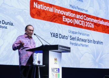 ANWAR brahim berucap pada Ekspo Inovasi dan Pengkomersialan Kebangsaan 2026 (NICE2026) di Pusat Konvensyen Kuala Lumpur (KLCC).-UTUSAN/ISKANDAR ISHAK