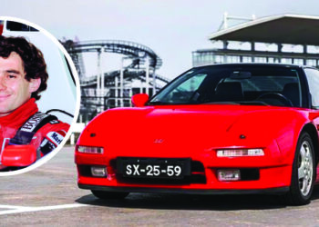 KERETA Honda NSX milik mendiang Ayrton Senna (gambar kecil) bakal dilelong di London. - AFP/RM Sotheby’s
