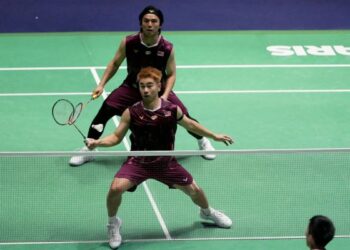 Goh Sze Fei-Nur Izzuddin Mohd Rumsani akan menentang pasangan Korea Selatan,  Kim Won Ho-Seo Seung Jae dalam saingan suku akhir Kejohanan Dunia 2026 di New Delhi, hari ini. - AFH