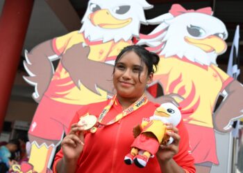 asha Alyssa Philip muncul penyumbang emas pertama Selangor dalam sukan olahraga pada Sukan Malaysia (SUKMA) Selangor 2026 selepas mengungguli acara lempar cakera wanita di Pusat Sukan Universiti Putra Malaysia (UPM), hari ini.