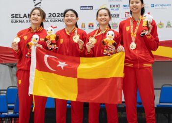SKUAD wanita membuka langkah dengan bergaya apabila menewaskan Wilayah Persekutuan 21-4 manakala pasukan lelaki turut menewaskan lawan yang sama 21-13 pada perlawanan akhir di Dewan Bola Keranjang Bukit Tinggi 2, Klang, hari ini. - IHSAN FB Persatuan Bola Keranjang Malaysia