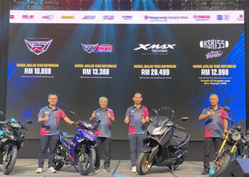 HONG Leong Yamaha Motor melancarkan empat model baharu sempena
Karnival Genblu Yamaha di Shah Alam, Selangor, semalam. - UTUSAN/ZABRY MOHAMAD
