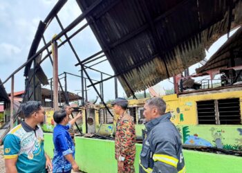 KESAN kemusnahan Pasti An-nur, Gajah Mati yang terlibat dalam kebakaran di Pendang, Kedah hari ini.