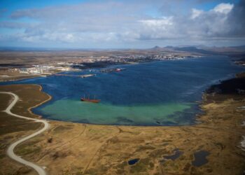 PEMANDANGAN udara Kepulauan Falkland. - AFP