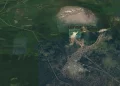 GAMBAR satelit menunjukkan pintu keluar kecemasan lama berhampiran Fasiliti 1335 di Gunung Kosvinsky. - The Sunday Times