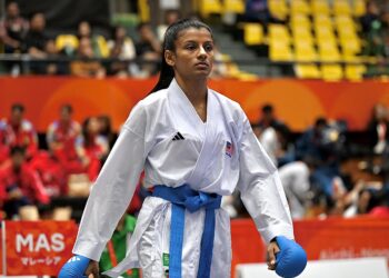 KEJAYAAN C. Shahmalarani meraih emas itu sekaligus memberi harapan cerah kontinjen Malaysia dalam melengkapkan sasaran enam pingat di Sukan Asia Aichi-Nagoya 2026-IHSAN MSN