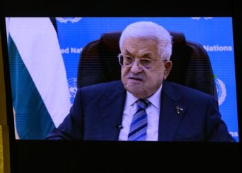 MAHMOUD ABBAS berucap secara maya pada sesi ke-81 Perhimpunan Agung Pertubuhan Bangsa-Bangsa Bersatu (PBB). - AFP